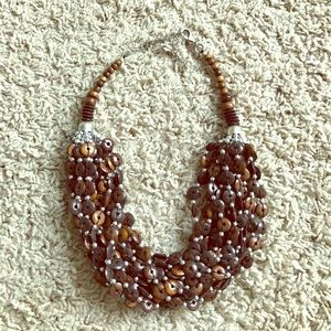 Chico's safari wood necklace