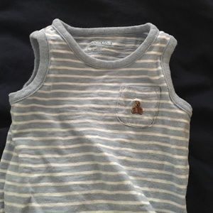Baby Gap White and blue striped tank top