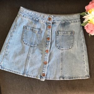 Brandy Melville denim pocket skirt 24
