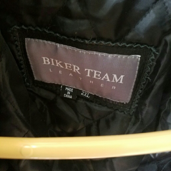 Biker Team Leather Jacket - Picture 3 of 4