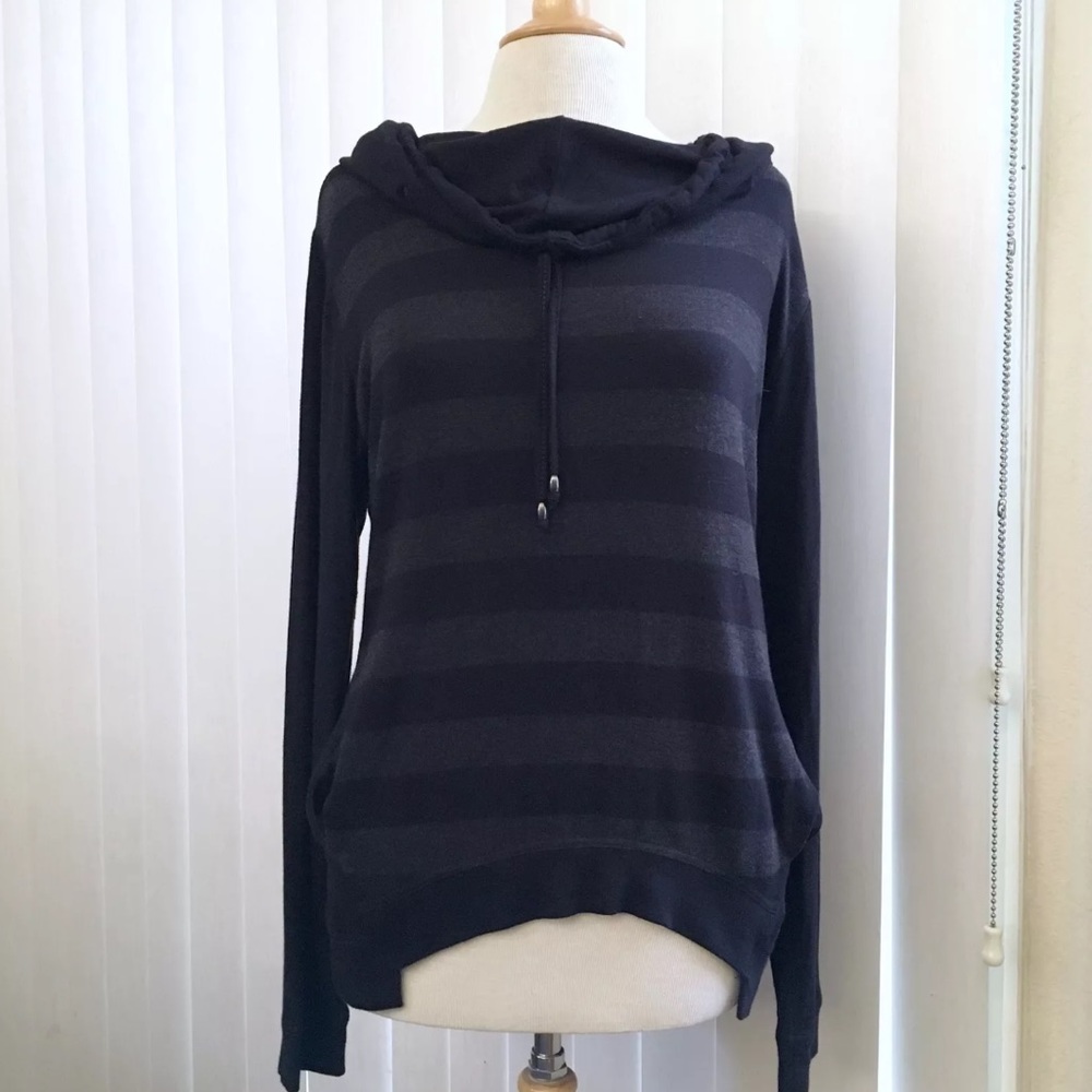 Gershon Bram Cowl Pullover Sweater Stripe Sz L