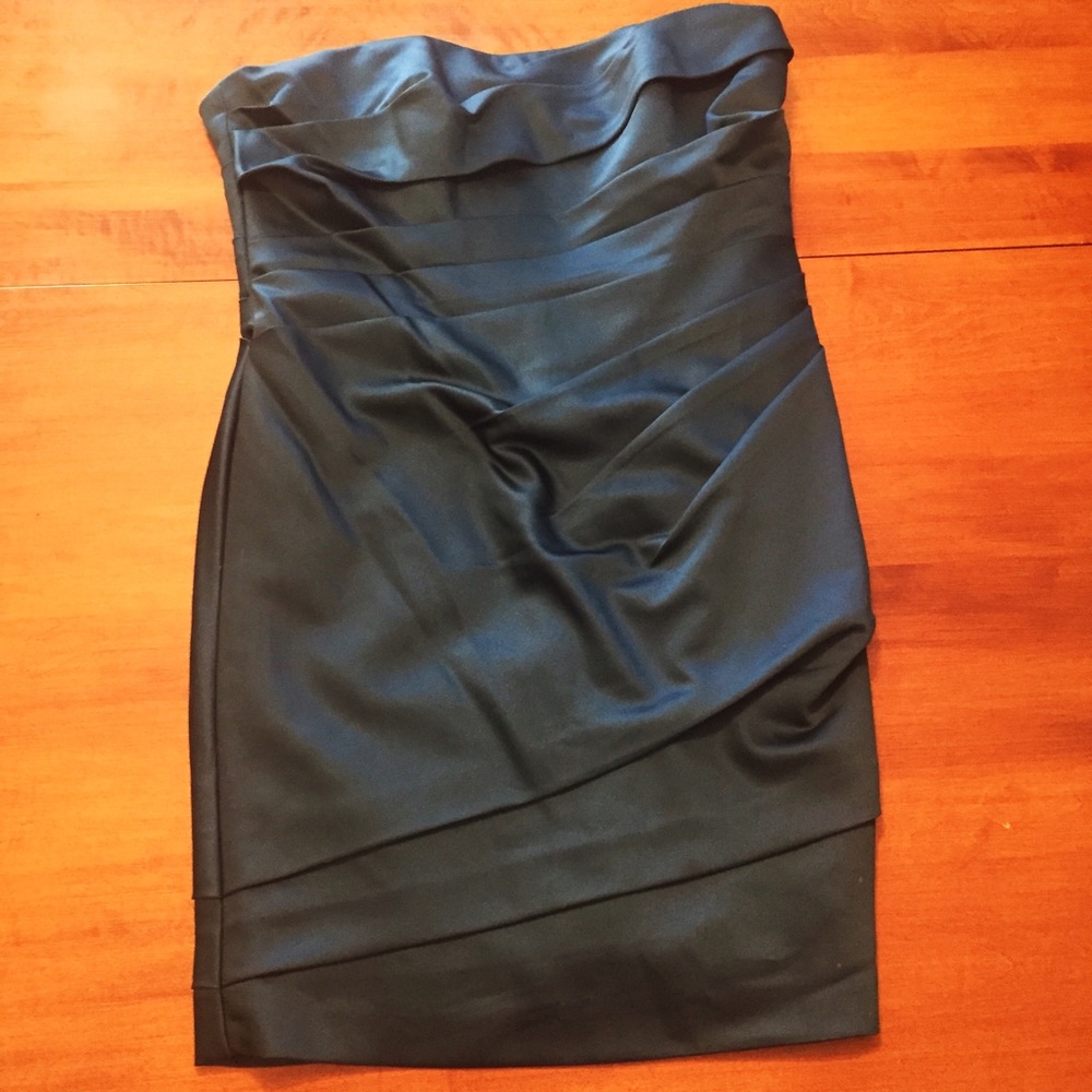 David's Bridal Strapless Bridesmaid Dress size 14