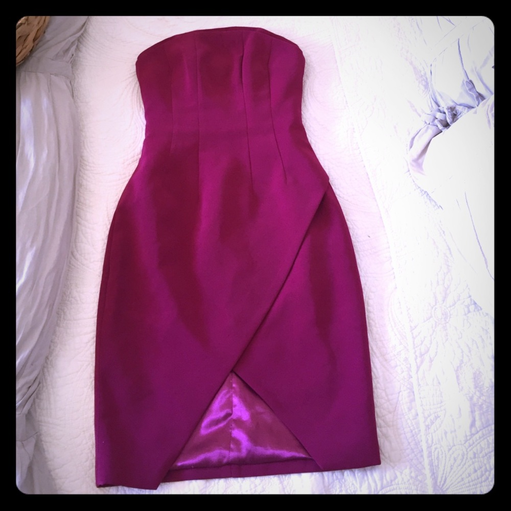 Keepsake merlot tulip dress