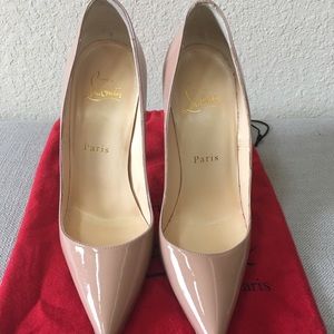 Christian Louboutin nude pumps. 36.5