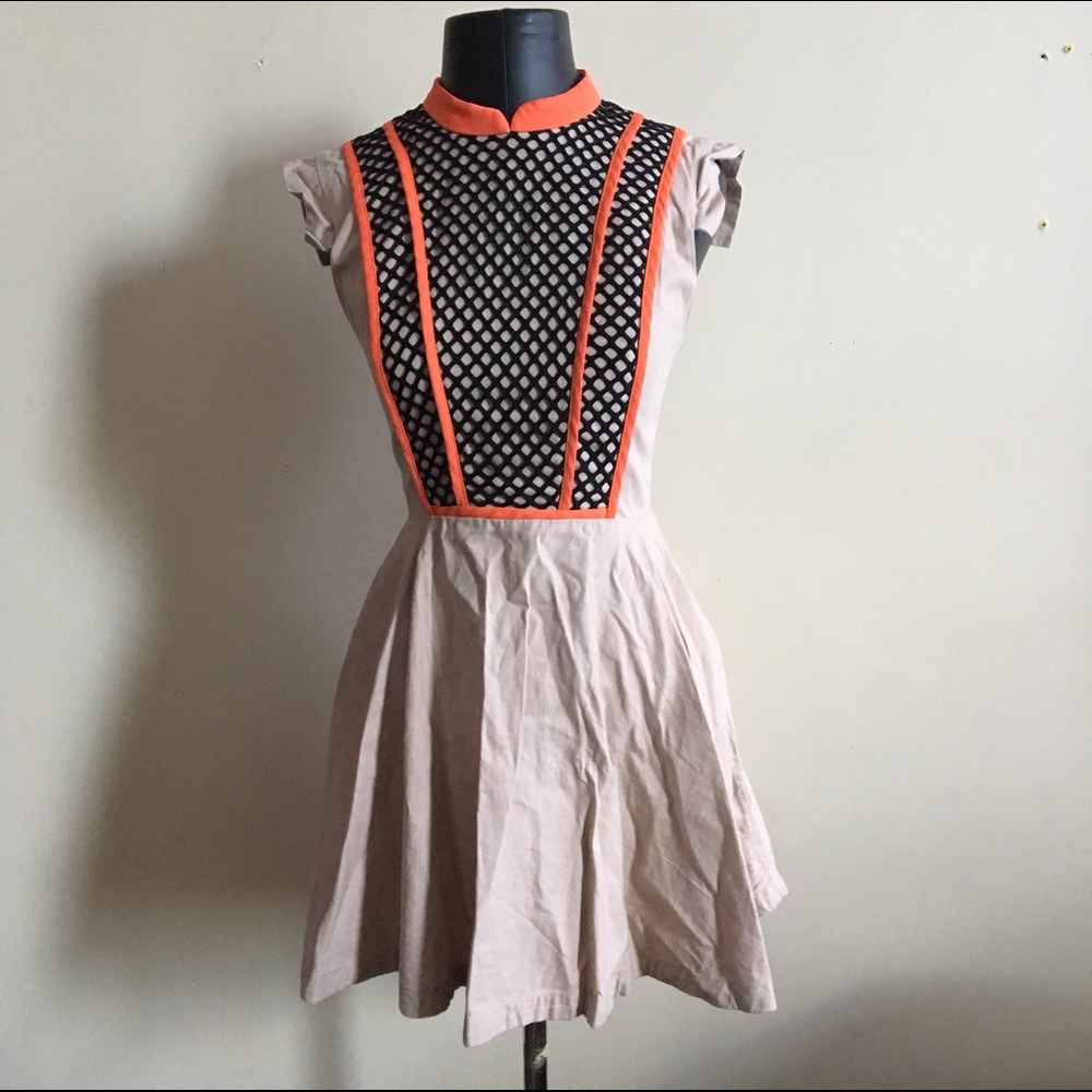 Cameo Mesh Detail Dress