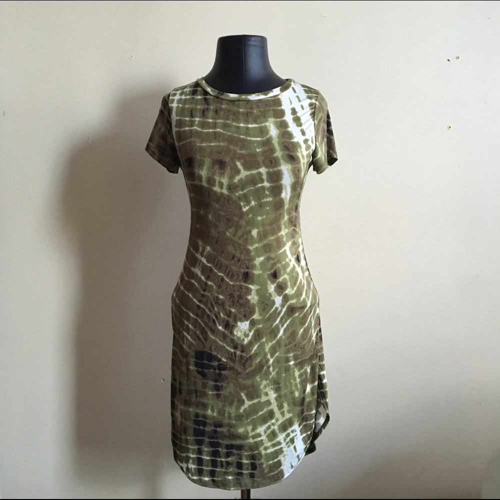 Tie Dye Dress with Side Slit