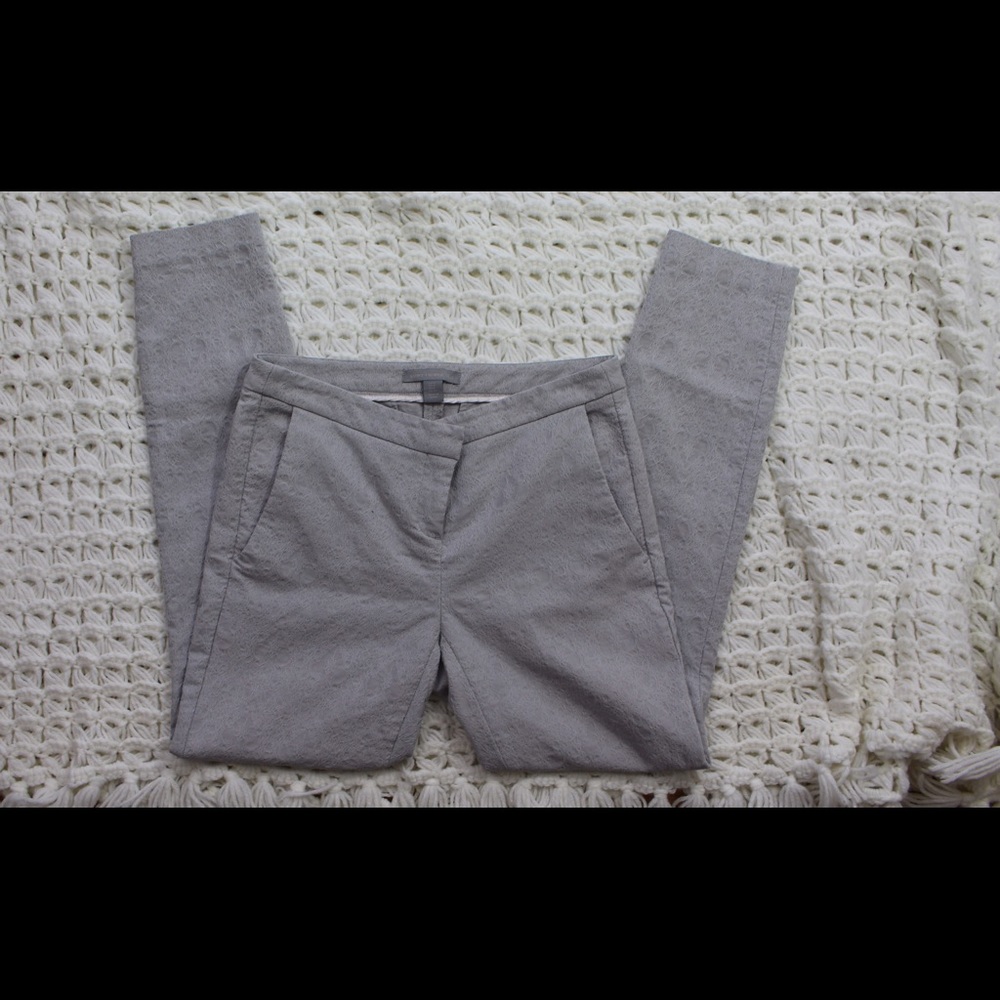 Gray lace Ankle pants