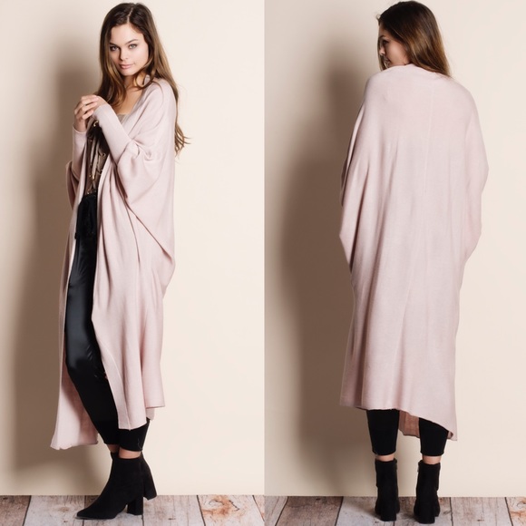 Cocoon Dolman Sleeve Maxi Cardigan Duster - Picture 2 of 5