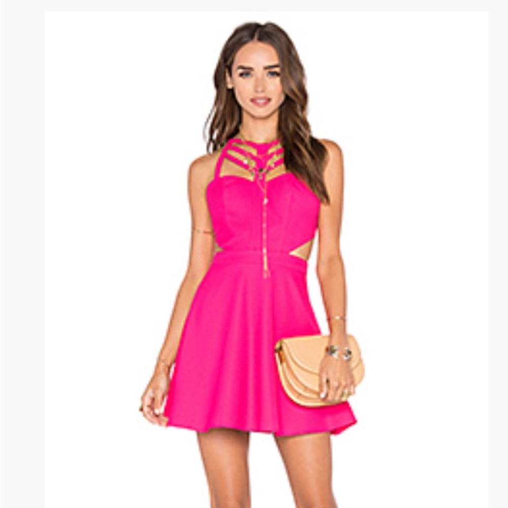 Hot pink dress