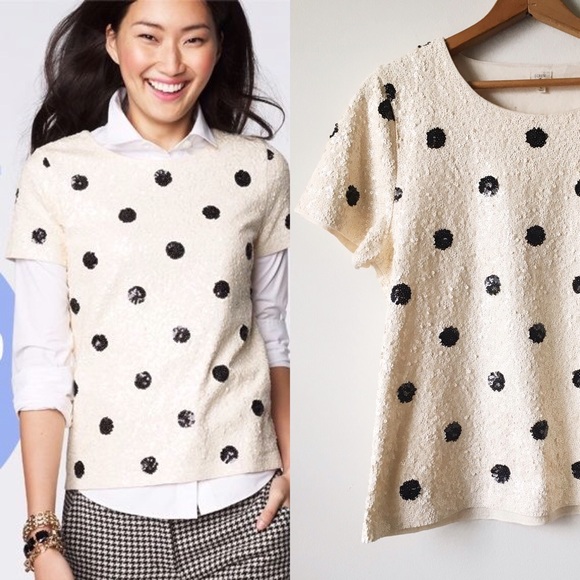 J. Crew Tops - J.Crew spotted sequin tee