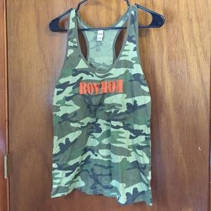 BOYMOM camo racerback tank