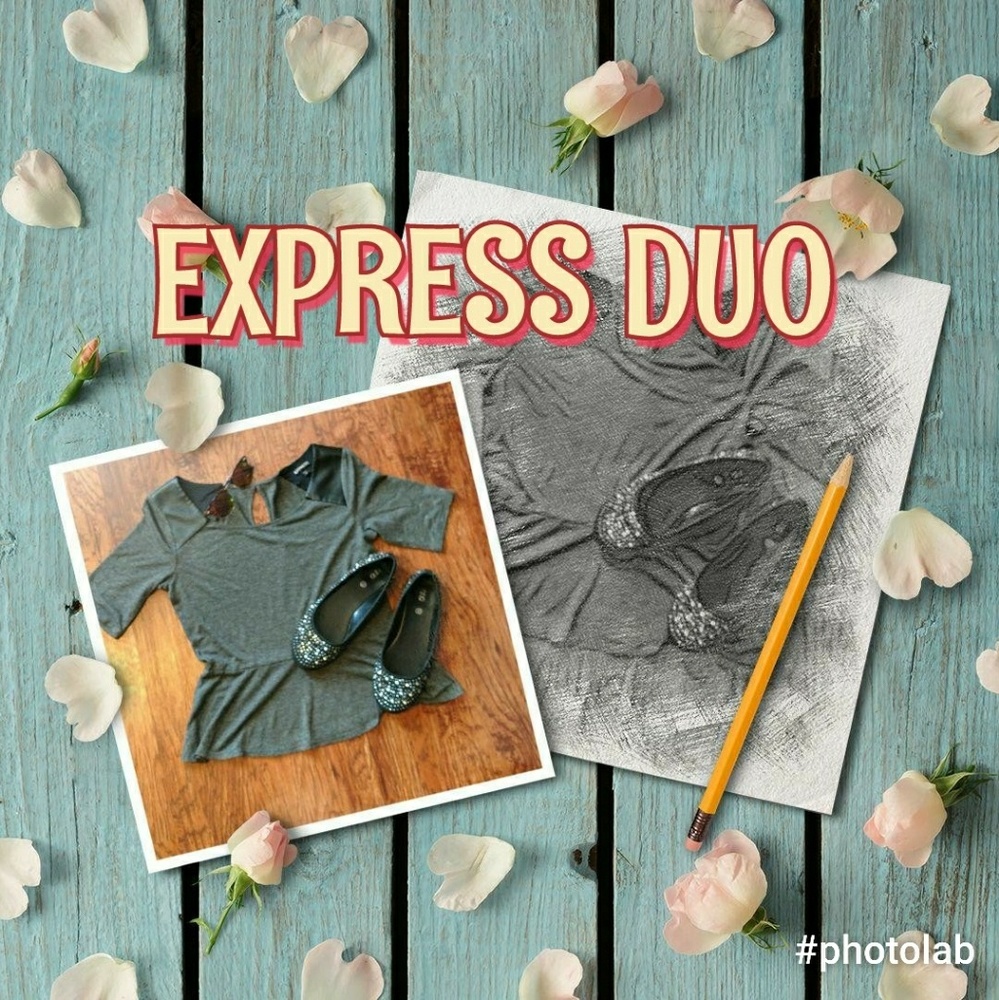 Express Keyhole Peplum Shirt