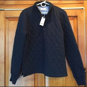 Southern Tide Quilted quarter zip, new