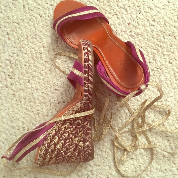 Sultry Lace up Marc Jacobs wedges - Picture 1 of 1