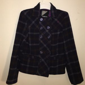 Volcom ladies plaid wool jacket