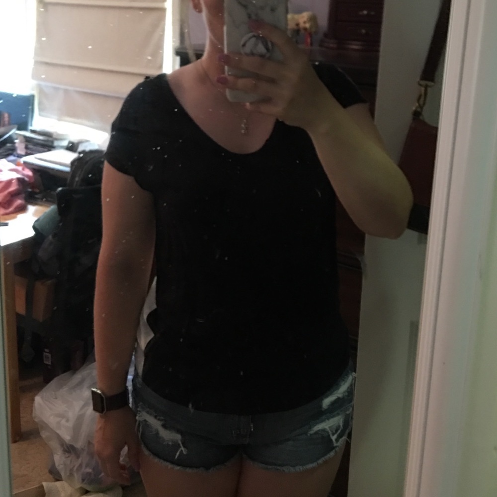 High-Low Multi-Colored Shirt - Picture 4 of 5