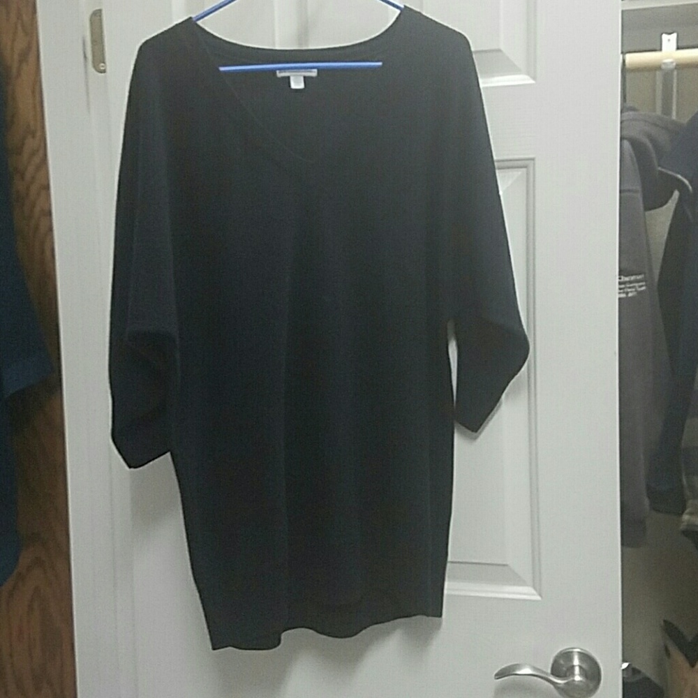 Long black sweater