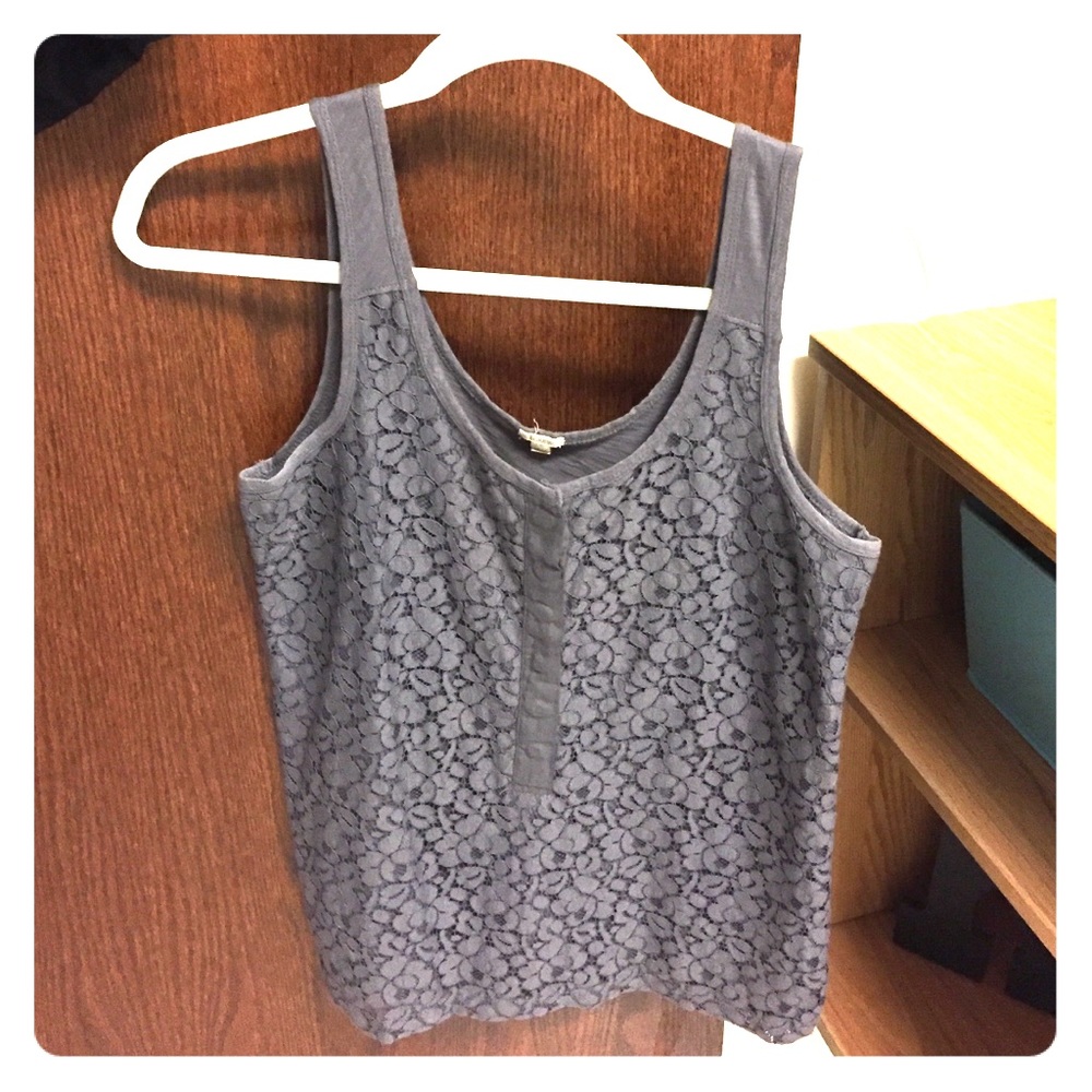 J. Crew Gray Design Tank