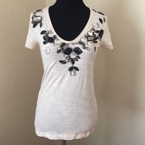 J. Crew Embellished Tshirt