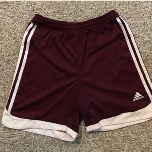 adidas maroon soccer shorts