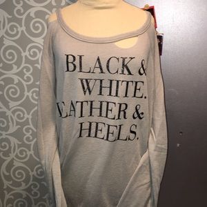 Chaser Long Sleeve ripped style top