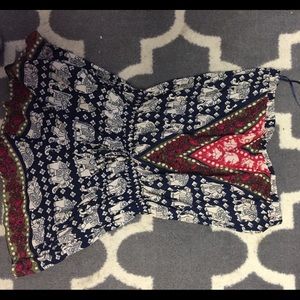 Elephant pattern romper