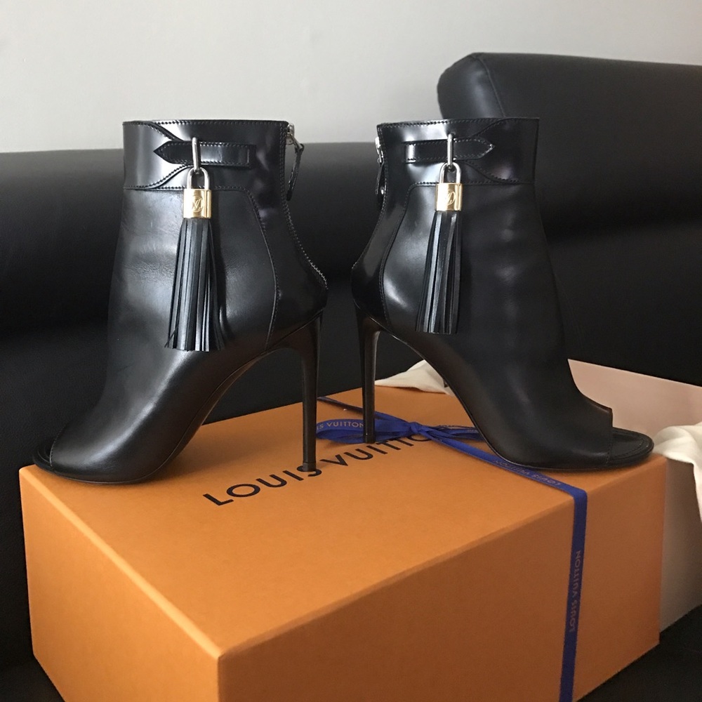Louis Vuitton Ankle Booties...open toe