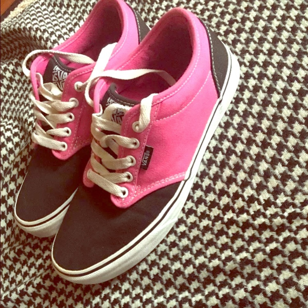 VANS BLACK AND PINK Skate SNEAKER Shoe Women's 9.5