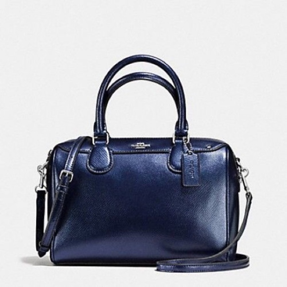 MINI BENNETT SATCHEL IN METALLIC LEATHER