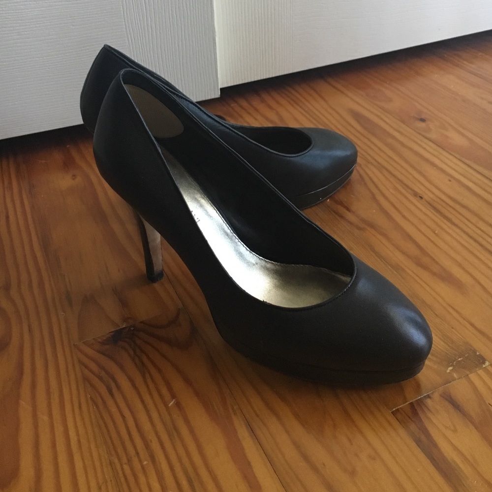 Black platform heels.