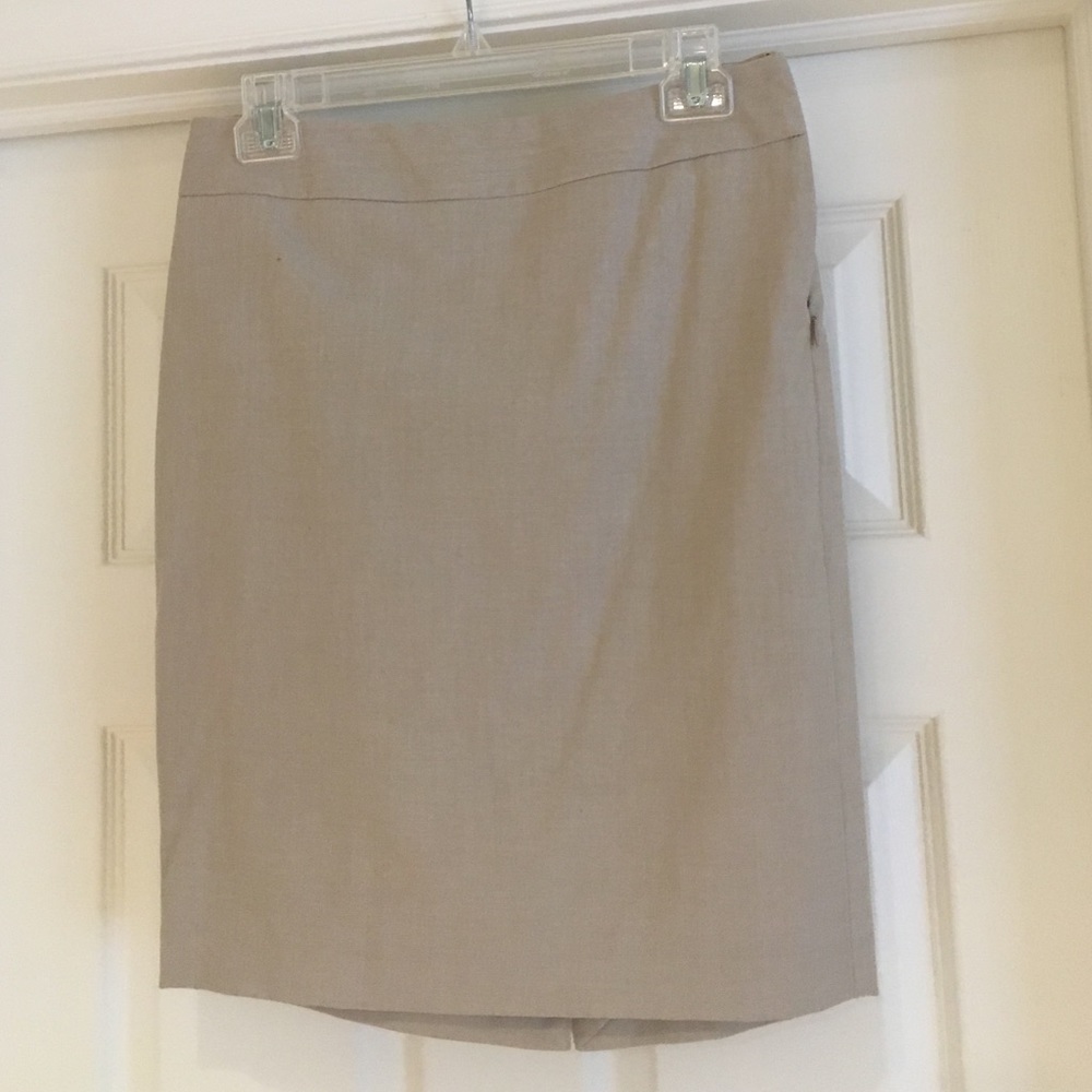 Tan pencil skirt