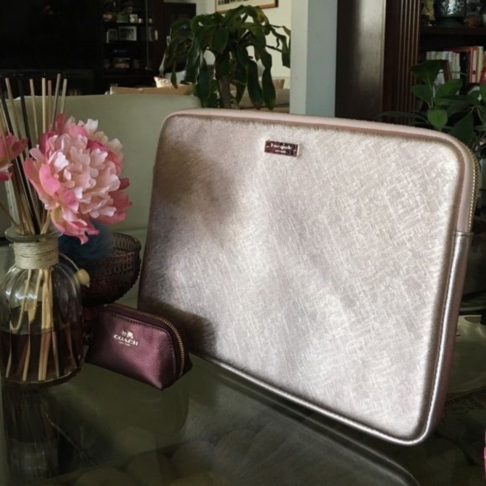 Kate Spade Rose Gold Laptop Sleeve