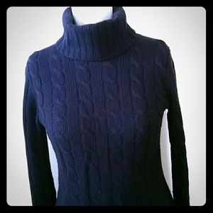 Jcrew factory store cable knit turtleneck sweater