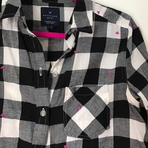 Black and white American eagle flannel!