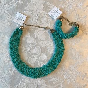 NWT Lands End Turquoise Necklace and Bracelet