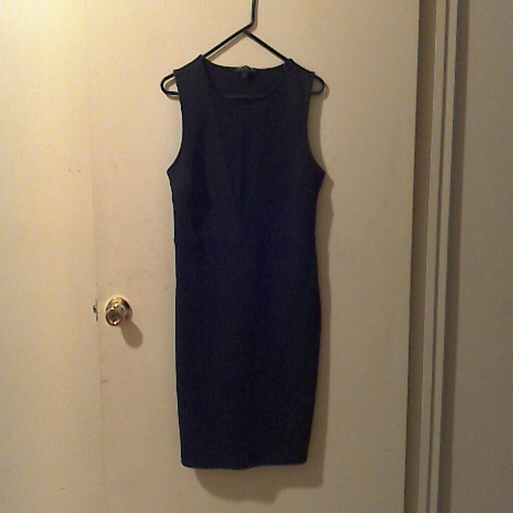 Black bodycon dress with sheer mesh detail!