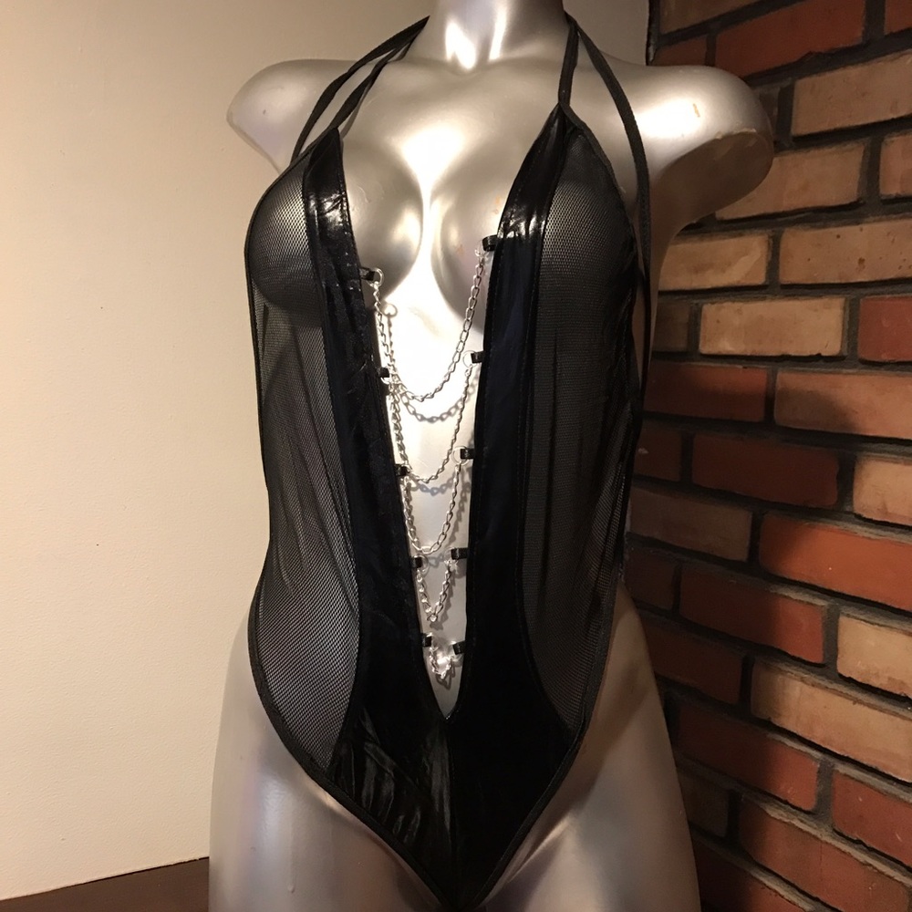 Excoti elegant stripper black tinikini
