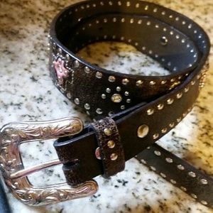 Girl cowboy belt with stones