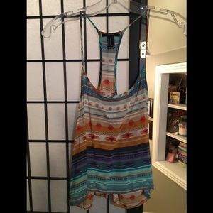 forever 21 tribal print racerback tank