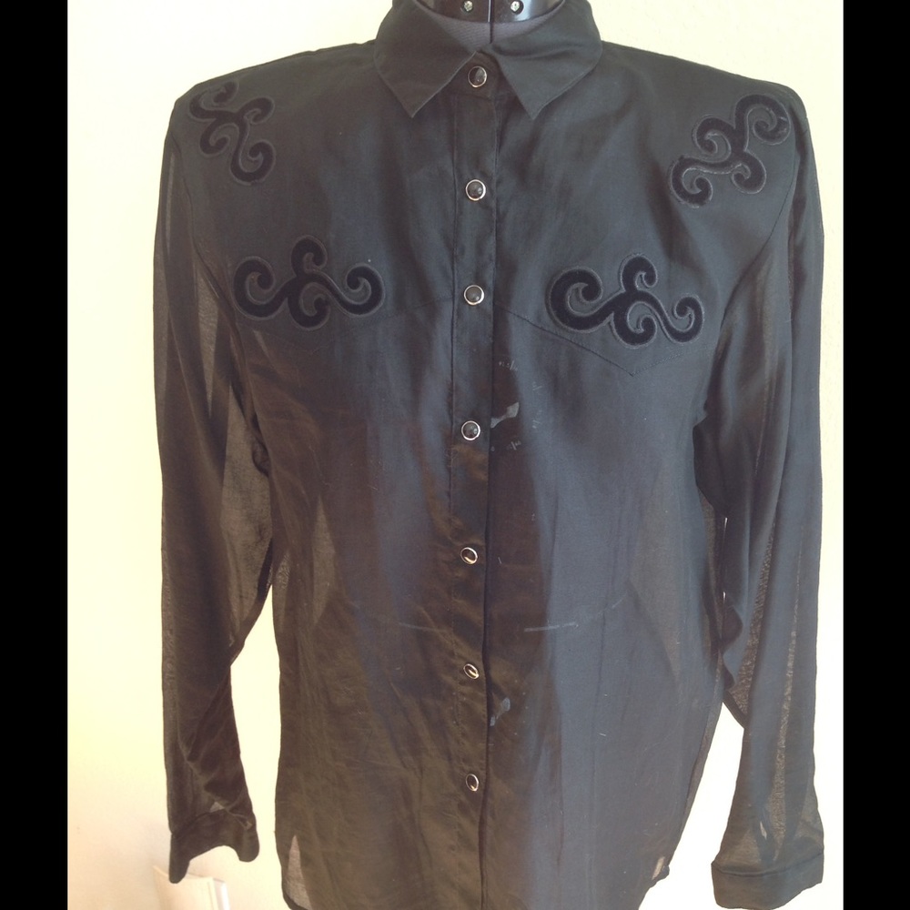 Vintage Dressy Western Style Blouse