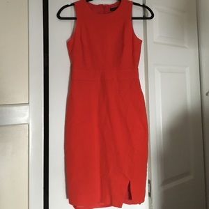 J. Crew 00 Orange Office Dress
