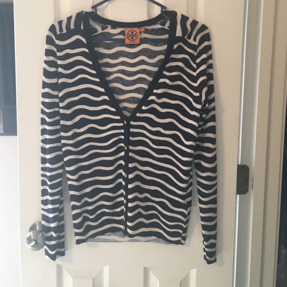 Navy Tory Burch Cardigan XS.