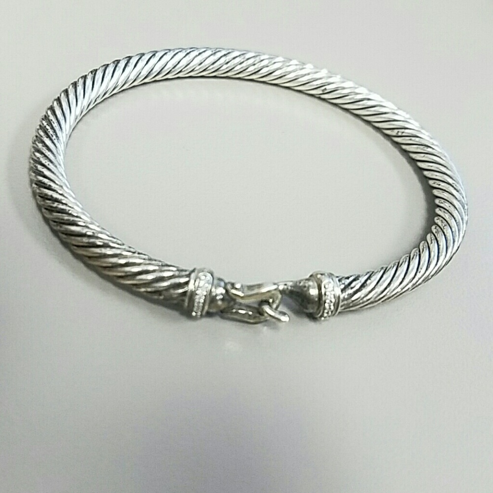 David  Yurman Cable Buckle Bracelet with Diamonds