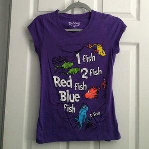 3 for $10 ! Dr Seuss tshirt 1 fish 2 fish red