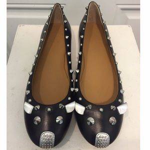 Marc Jacobs Black Studded Mouse Flat Size 10