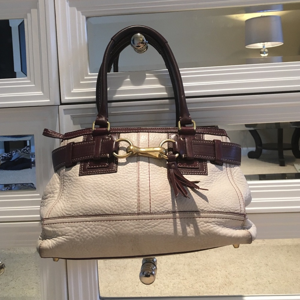 Authentic Leather Coach Handbag