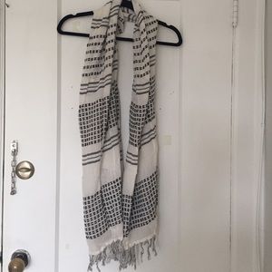 Anthropologie black and white scarf