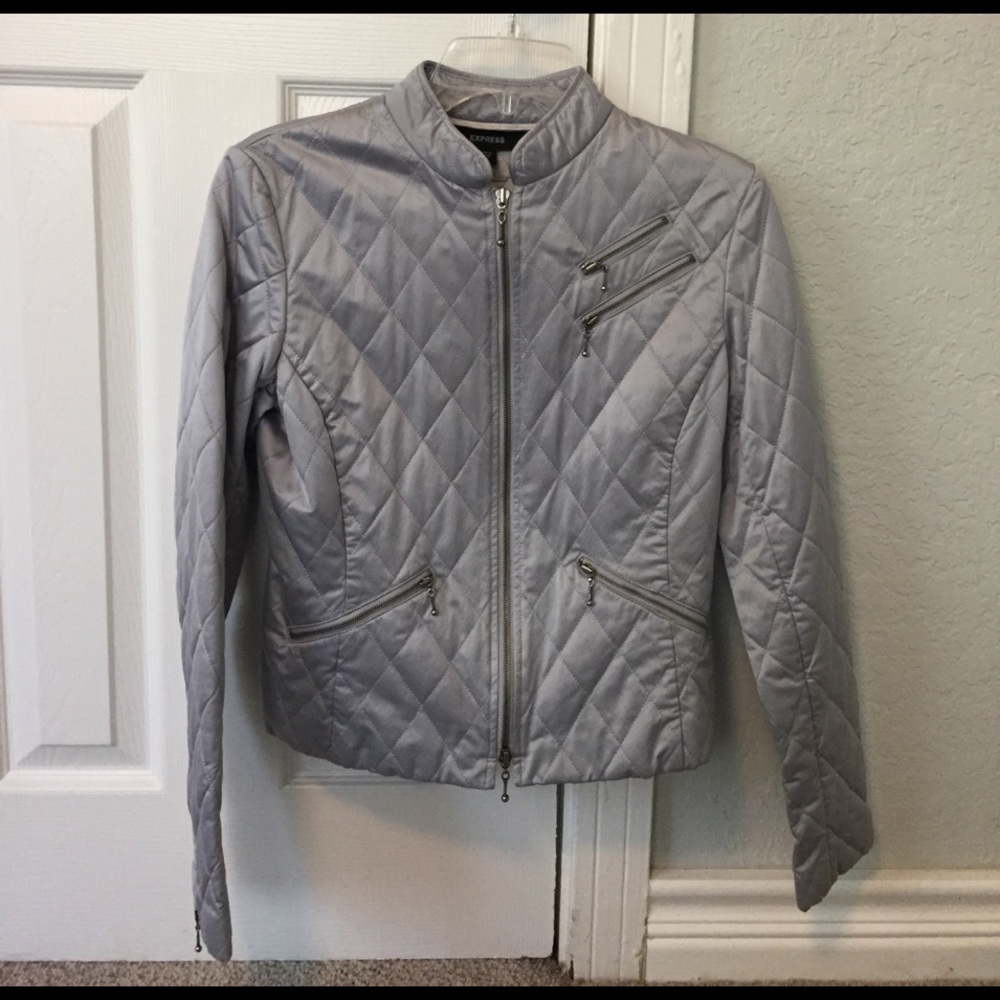 Gray express moto jacket