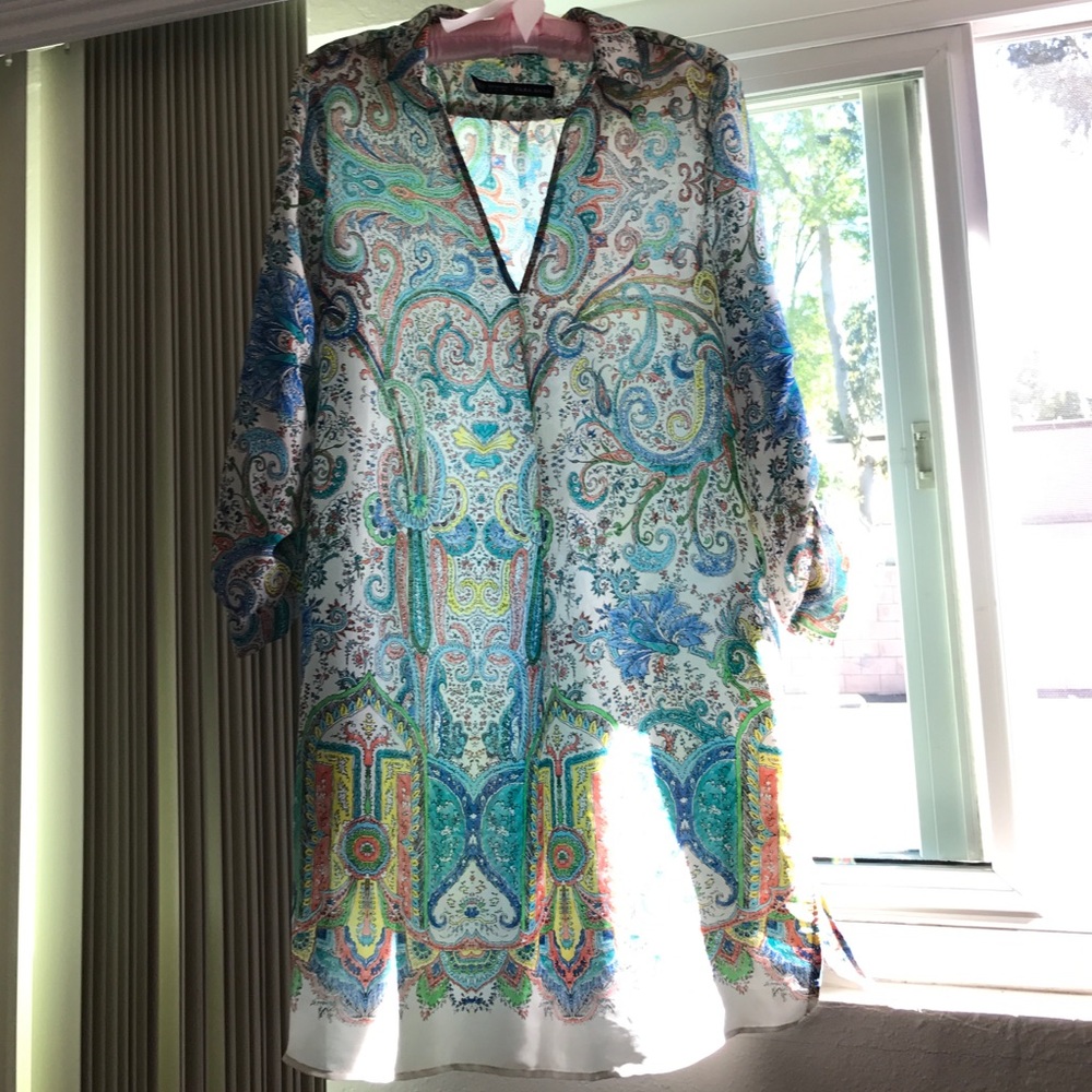 ZARA tunic paisley dress