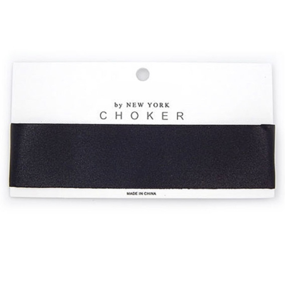 Thick Black Satin Choker